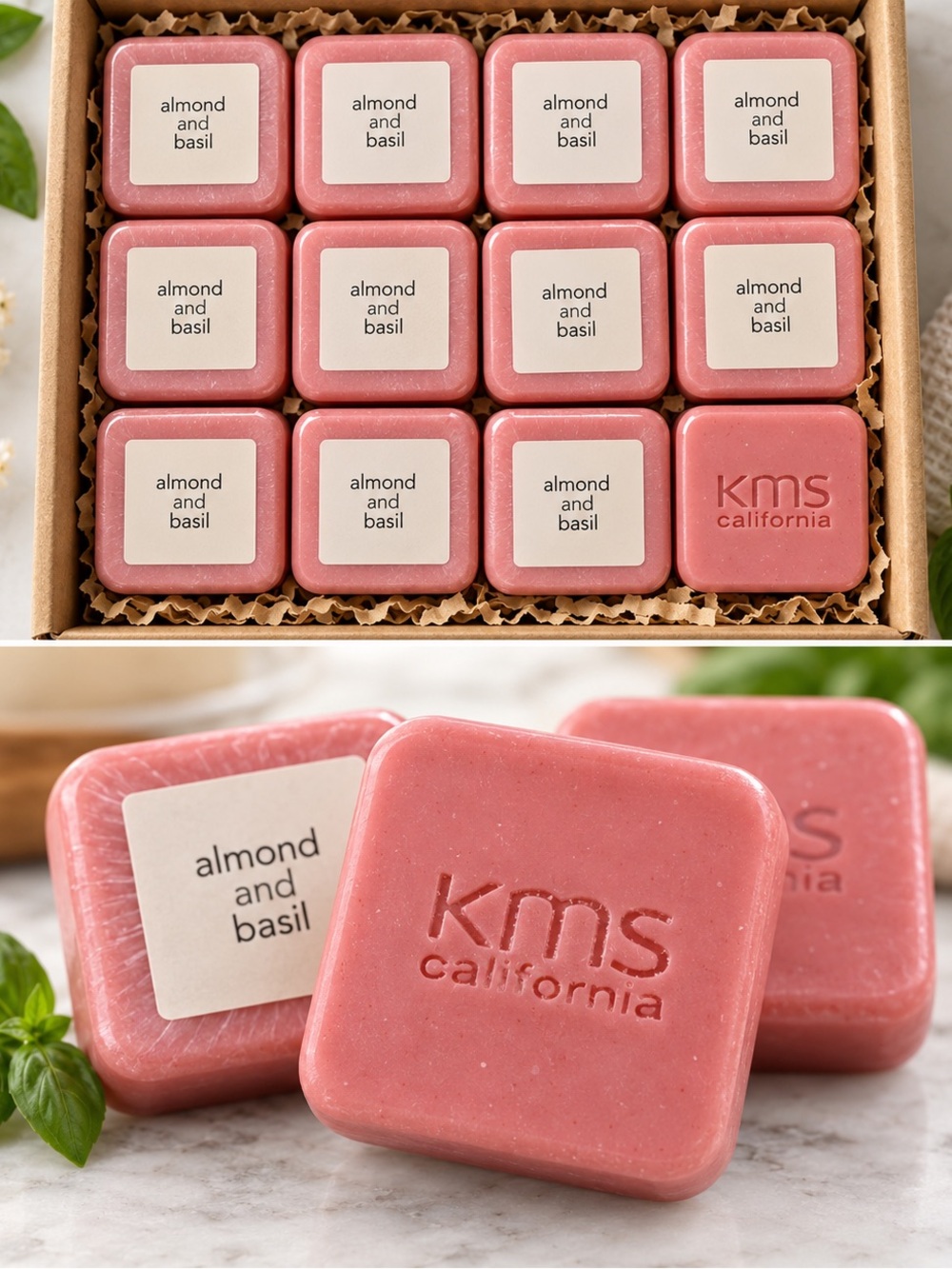 KMS California soap Almond and Basil scent